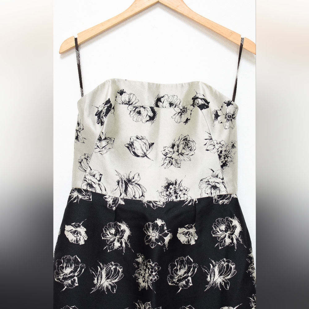 Lela Rose Black and White Strapless Dress - Picture 4 of 14